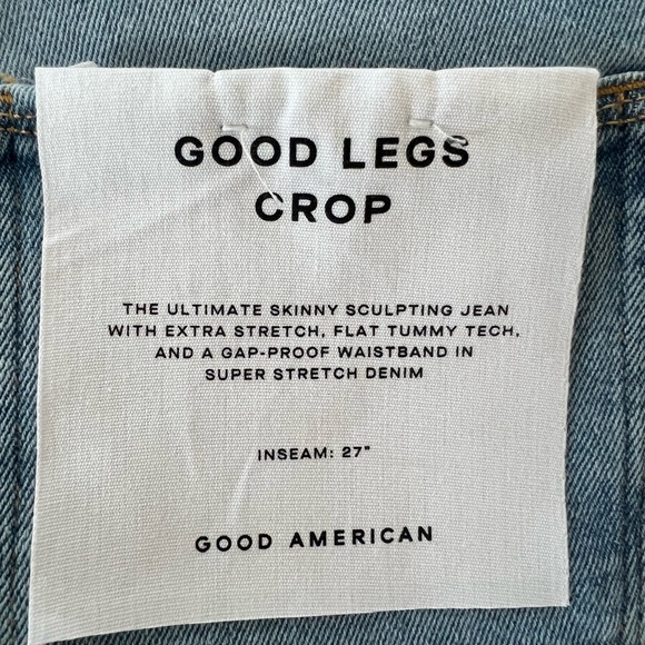 GOOD AMERICAN Good Legs Ripped Raw Hem High Rise Skinny Jeans Size 2 / 26 - Picture 12 of 15